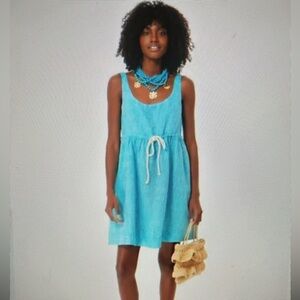 Tuckernuck NWT Pomander Place Aqua Sabrlla Linen Dress Small
